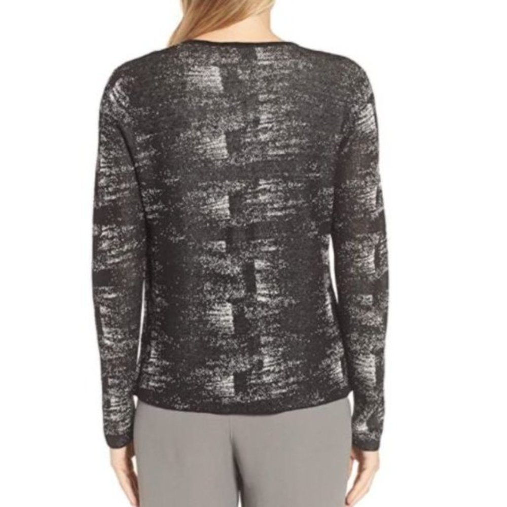 Eileen Fisher Black and White Cardigan - Picture 3 of 9